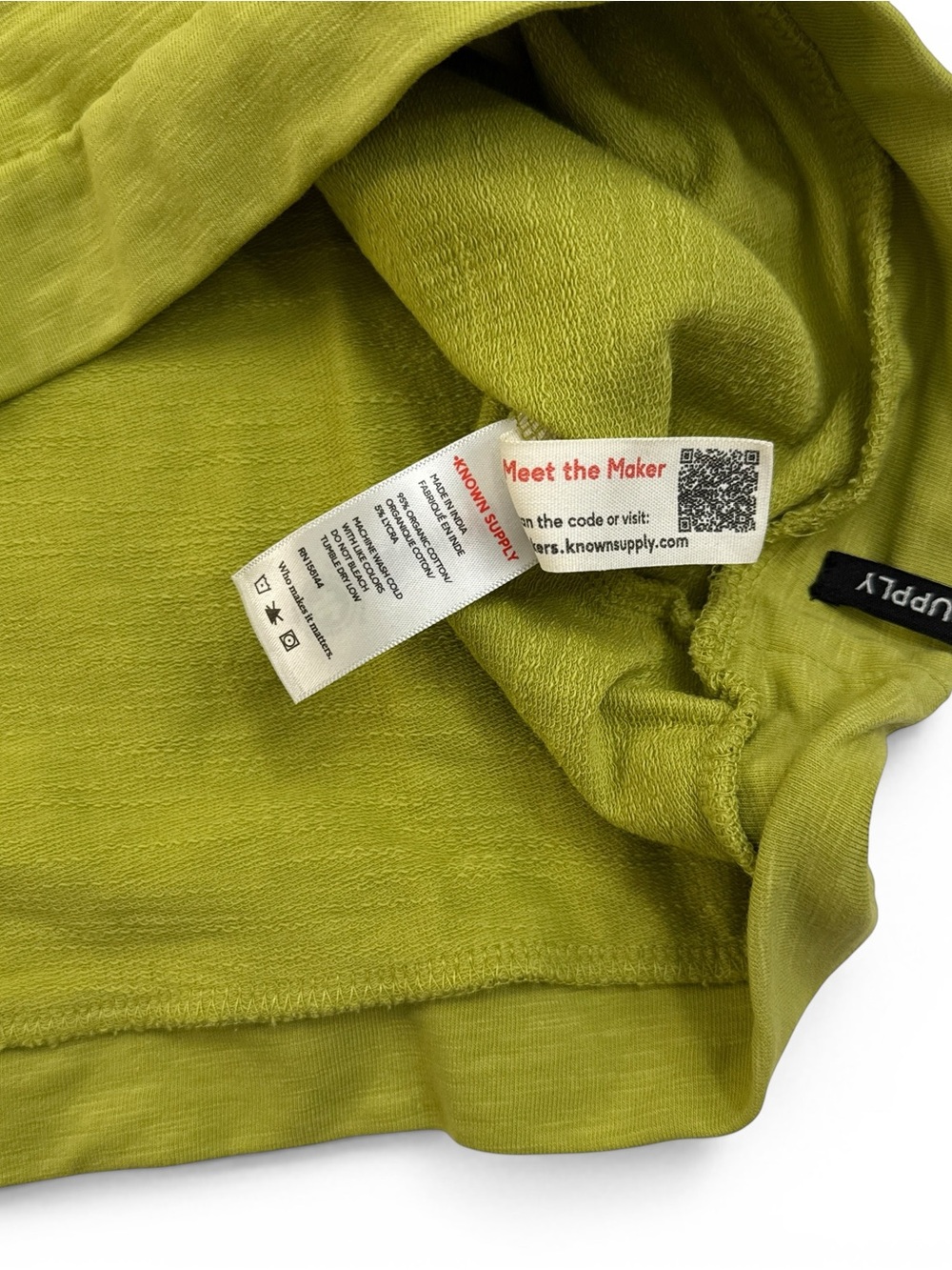 KNOWN SUPPLY Large Green Blue Organic Cotton Crew Neck Sweatshirt Longsleeve - Picture 6 of 6